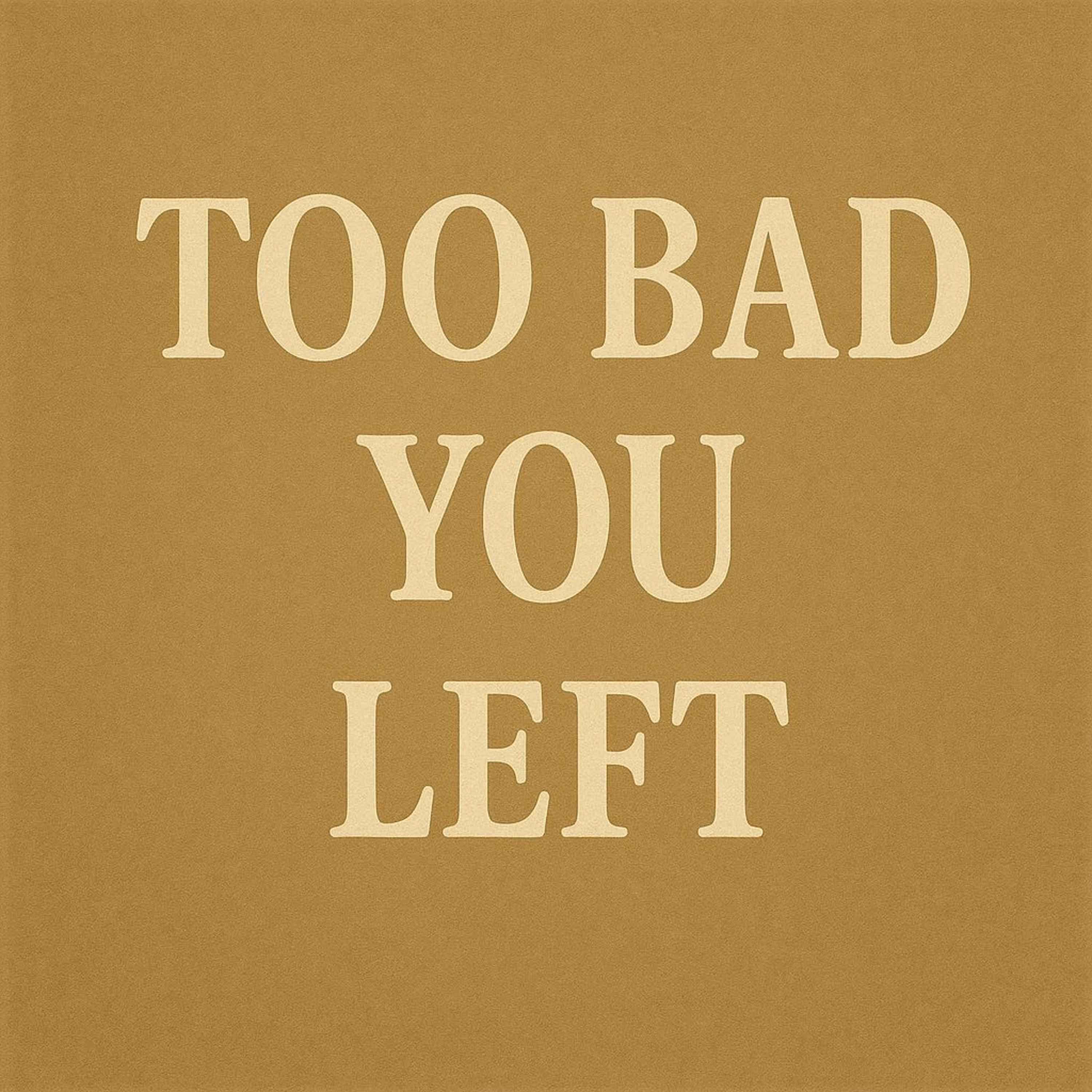 Too Bad You Left artwork