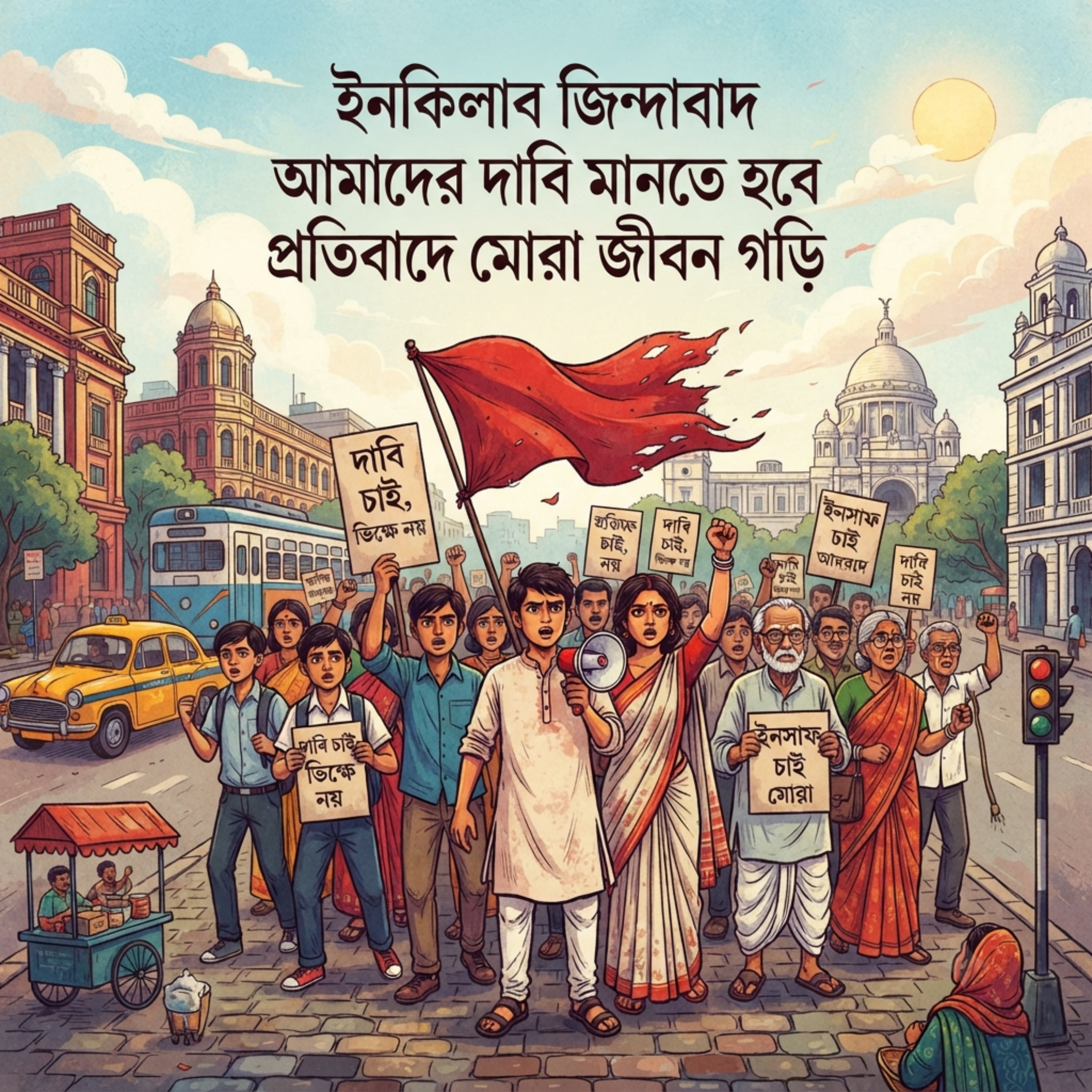 ইনকিলাব জিন্দাবাদ আমাদের দাবি মানতে হবে প্রতিবাদে মোরা জীবন গড়ি (Inqilab Jindabad Amader Dabi Mante Hobe Protibade Mora Jibon Gori) by Mubin TusHar cover art
