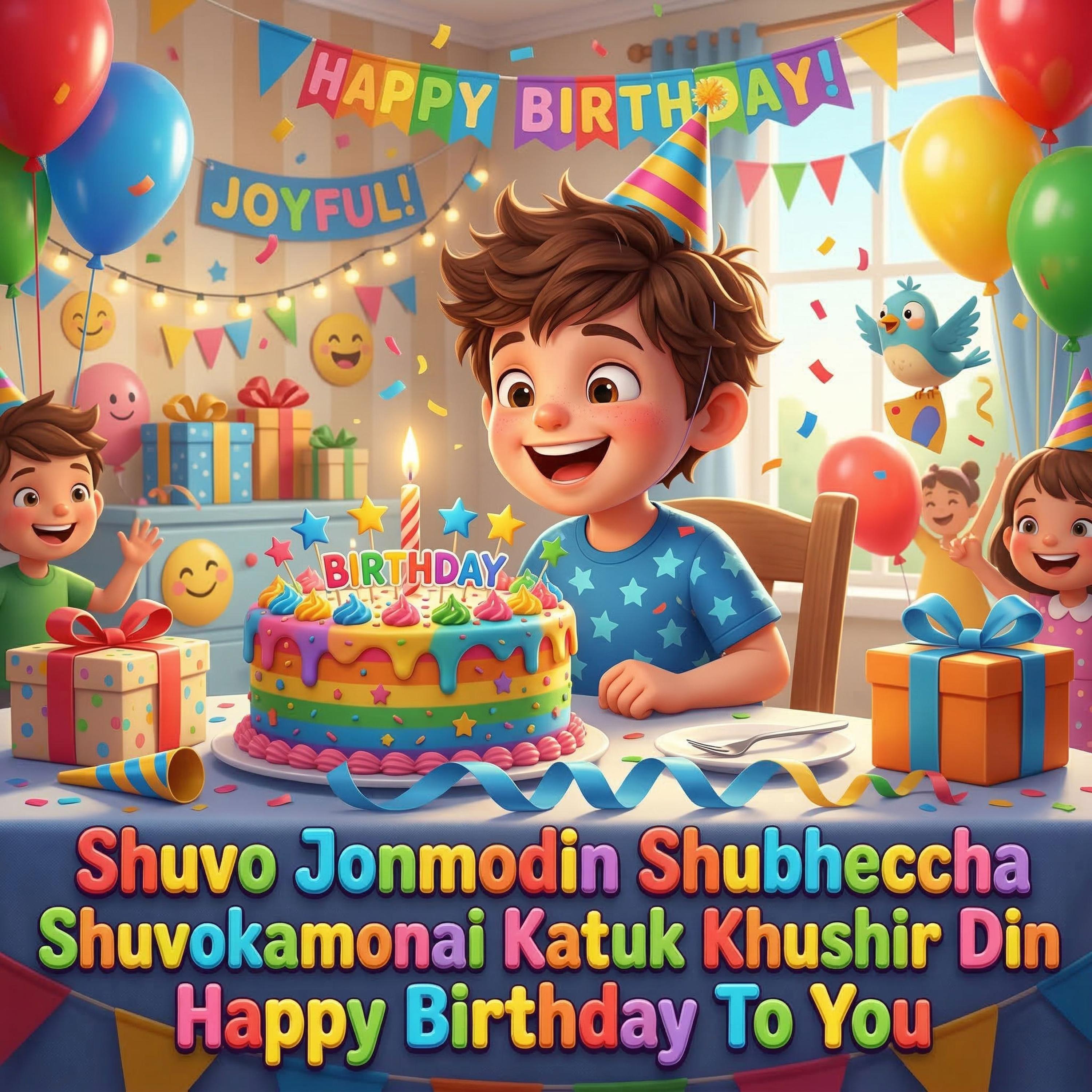 শুভ জন্মদিন শুভেচ্ছা শুভকামনায় কাটুক খুশির দিন হ্যাপি বার্থডে টু ইউ Shuvo Jonmodin Shubheccha Shuvokamonai Katuk Khushir Din Happy Birthday To You by Mubin TusHar cover art