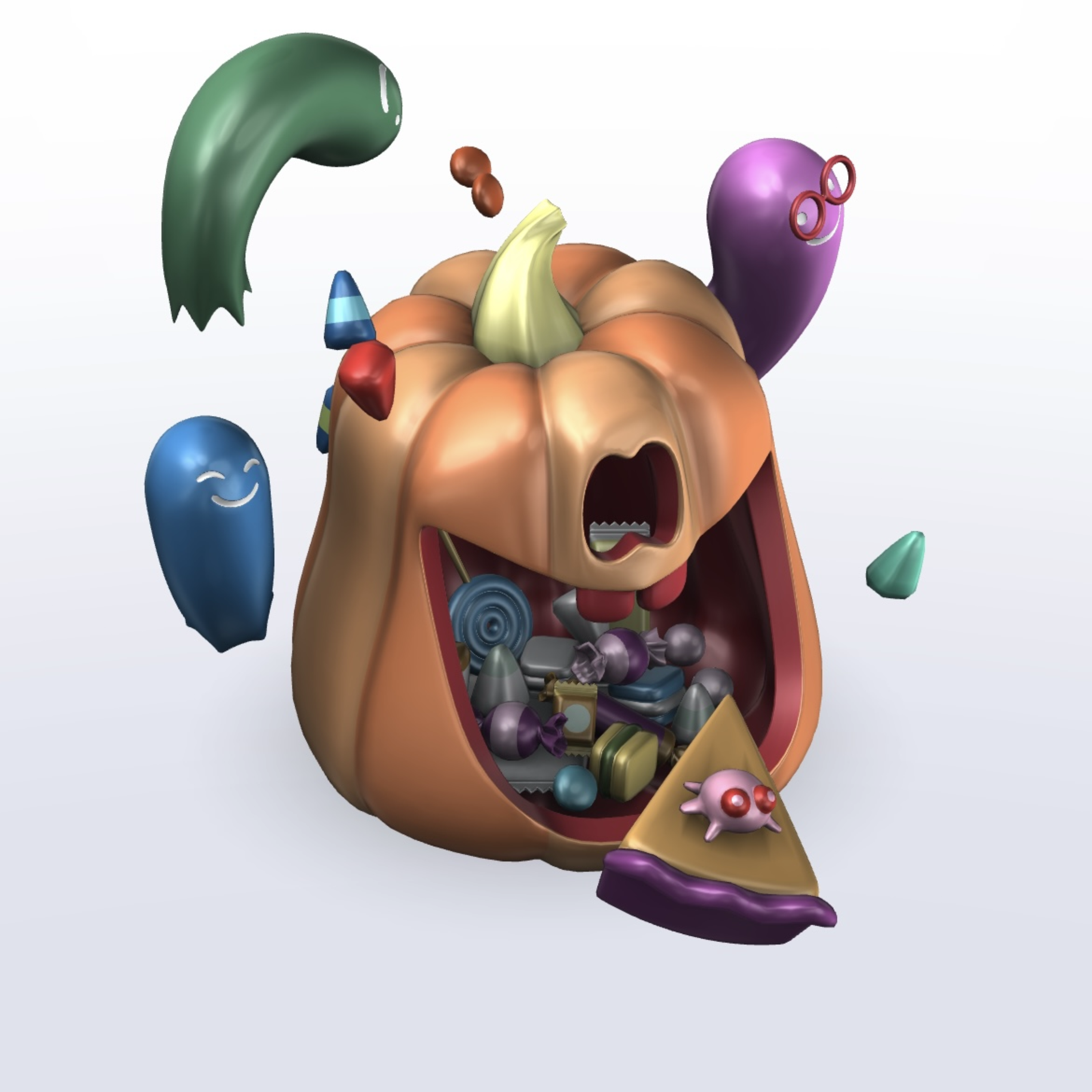 Pumpkin Slicing Industrial Style by The Angry Duckling & His Custom Beats cover art
