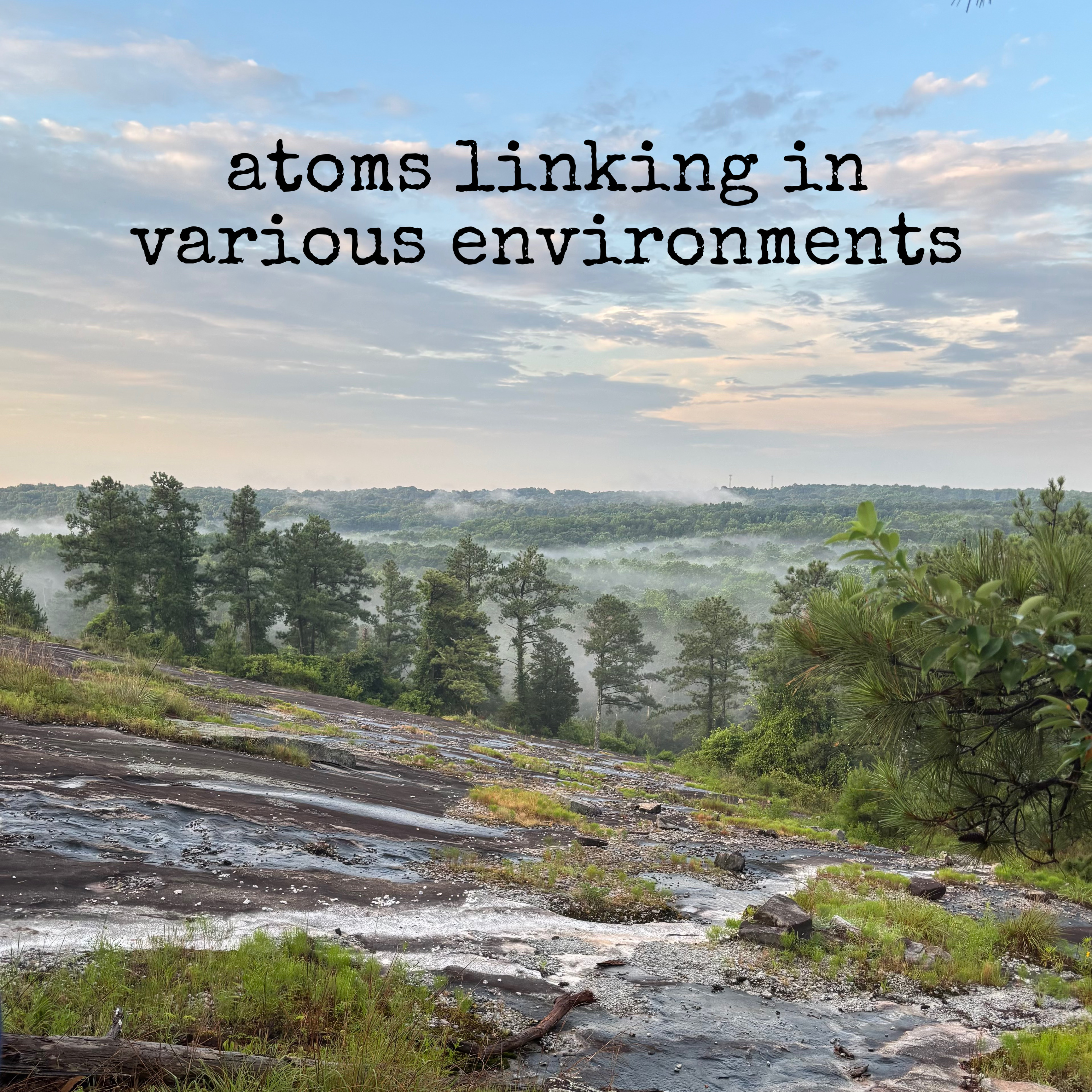atoms linking in various environments! artwork