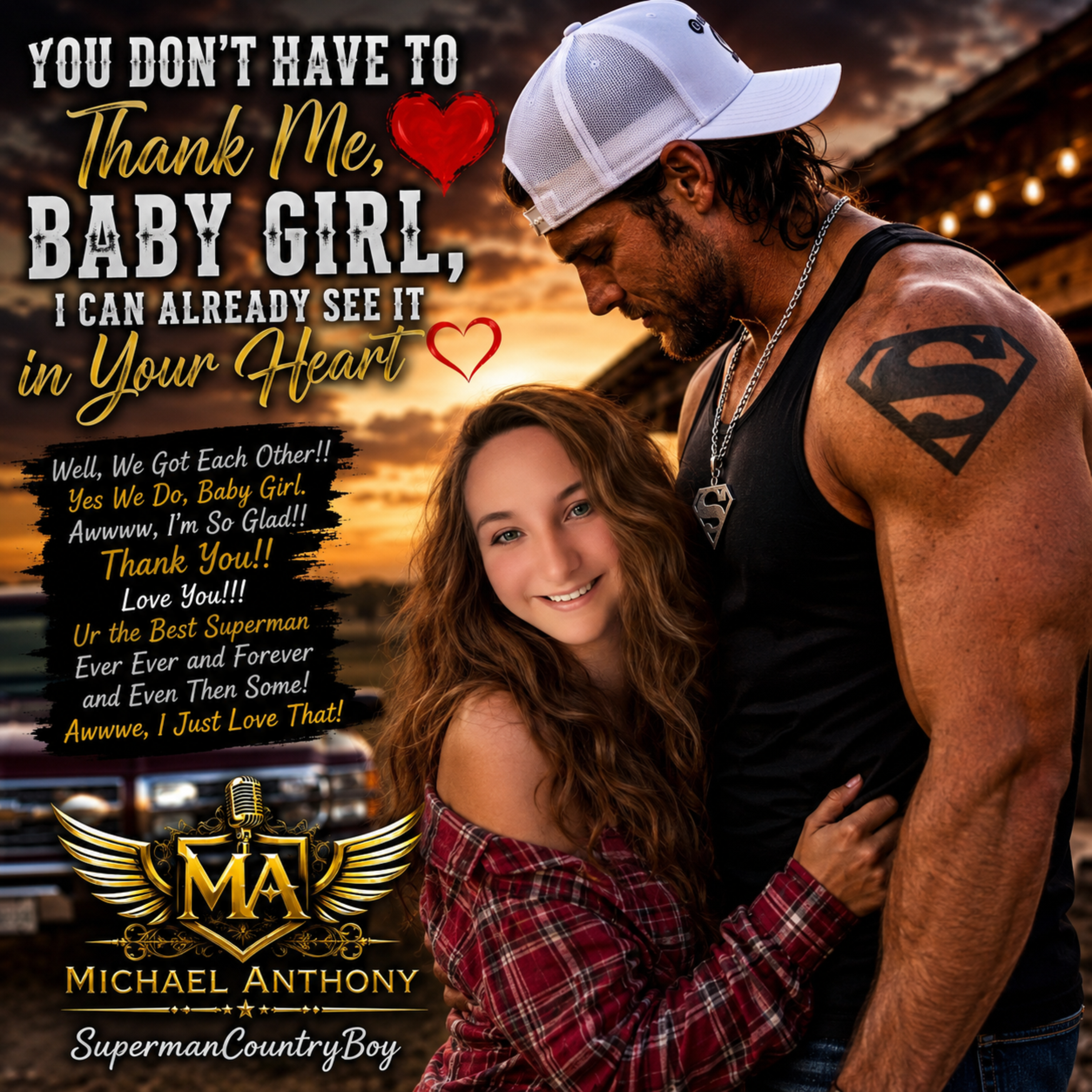 You Don’t Have To Thank Me, Baby Girl, I Can Already See It In Your Heart by Michael Anthony SupermanCountryboy cover art
